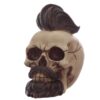 Ozdobna czaszka - Mohikanin z brodą i włosami